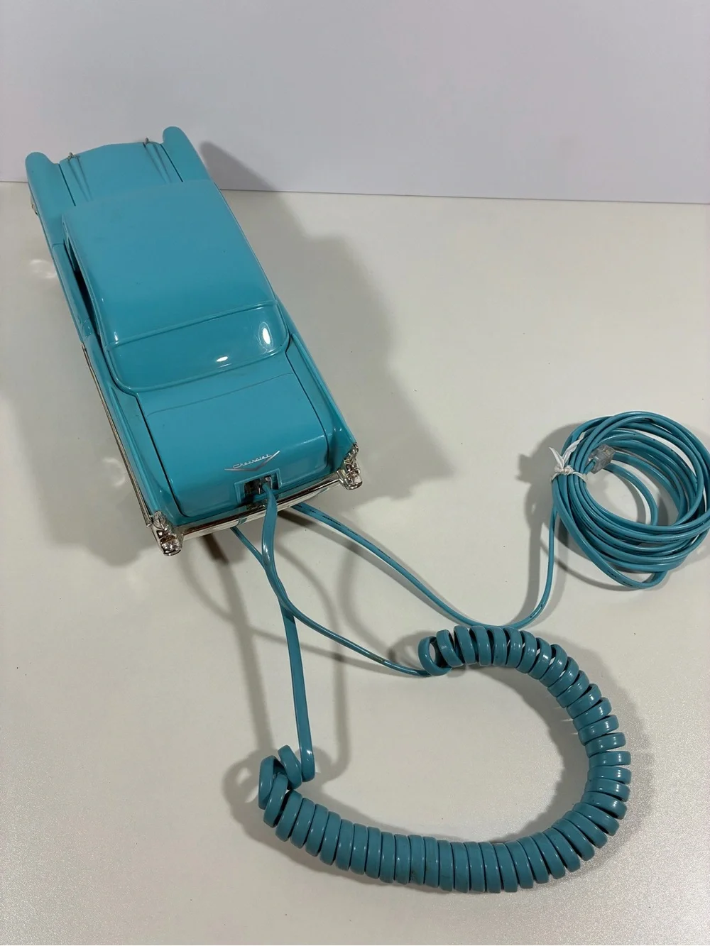 Vintage Telemania 1957 Chevy Bel Air Car Telephone Teal Aqua Blue ‘57 Chevrolet